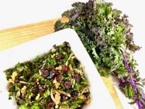 Kale with Craisins and Roasted Walnuts